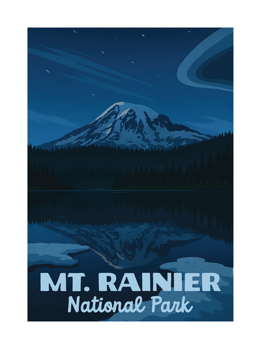 Mt Rainier National Park Poster