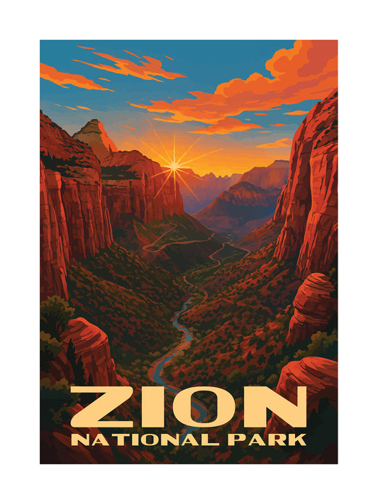 Zion National Park Poster